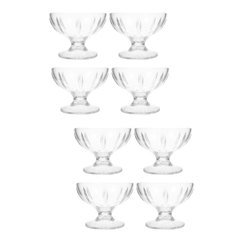 8Pcs Premium Pc Material High Base Dessert Cups Clear 1