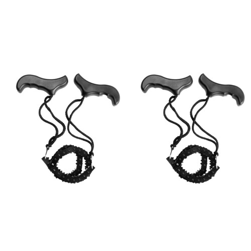 2Pcs Lightweight Black Survival Chain Saws for Camping and Hiking Use 1