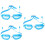 3Pcs Children Swimming Glasses with Earplugs Durable Pc Silicone Frame 6