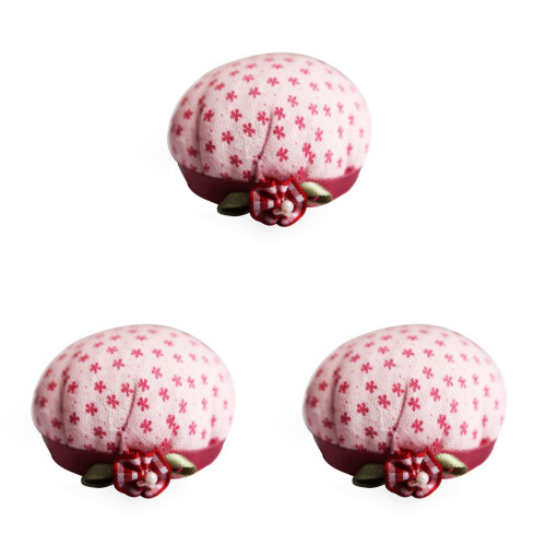 3Pcs Fabric Wrist Pin Cushions Multi Color Portable Needle Holder 1