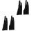 8Pcs Lightweight Two-Finger Drawing Gloves Black for Tablet Use 4
