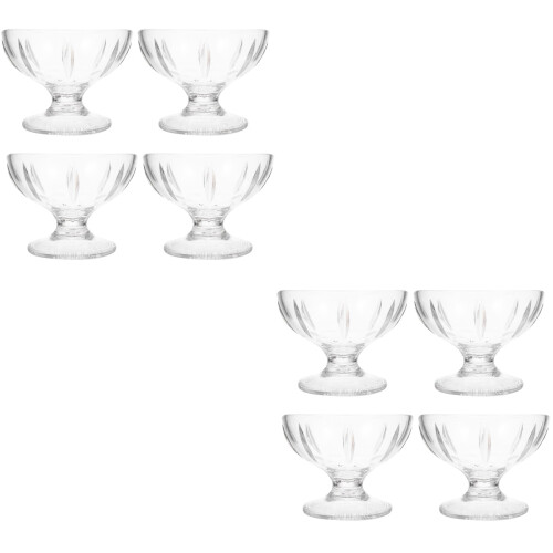 8Pcs Premium Pc Material High Base Dessert Cups Clear 2