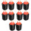 10Pcs Portable Black Plastic Foldable Trash Can for Home and Garden 9