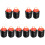 10Pcs Portable Black Plastic Foldable Trash Can for Home and Garden 4