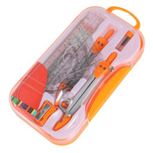 3Sets Drawing Ruler Tool and Compasses Set with Portable Storage Case