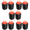 10Pcs Portable Black Plastic Foldable Trash Can for Home and Garden 10