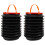 10Pcs Portable Black Plastic Foldable Trash Can for Home and Garden 2