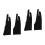 8Pcs Lightweight Two-Finger Drawing Gloves Black for Tablet Use 5