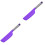 2Pcs Durable Purple Silicone Spatulas for Cake and Dessert 3