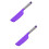 2Pcs Durable Purple Silicone Spatulas for Cake and Dessert 5