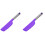 2Pcs Durable Purple Silicone Spatulas for Cake and Dessert 2