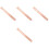 4Pcs Multi-Functional Rose Gold Copper Measuring Rulers for Office Use 5