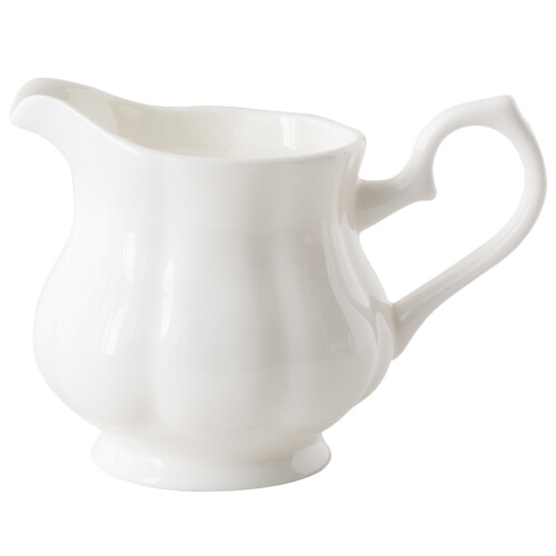 2Pcs Ceramic Milk Jug White 230Ml Kitchenware for Coffee and Tea