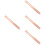 4Pcs Multi-Functional Rose Gold Copper Measuring Rulers for Office Use 7