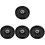 4Pcs Universal Iron Jack Rollers Durable Black Wheels Replacement Part 3