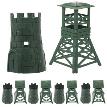 20Sets Durable Plastic Military Model Set Olive Green Decorative Props