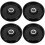 4Pcs Universal Iron Jack Rollers Durable Black Wheels Replacement Part 6