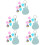 5Sets PU Blue Guitar Picks Storage Bag Portable Pouch with Picks 8