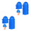 20Pcs Blue Mini Doll Plastic Safety Hats Decorative Caps 9