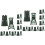 20Sets Durable Plastic Military Model Set Olive Green Decorative Props 5