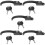 5Pcs Aluminum Window Handle Locks Black for Sliding Windows Home Use 8