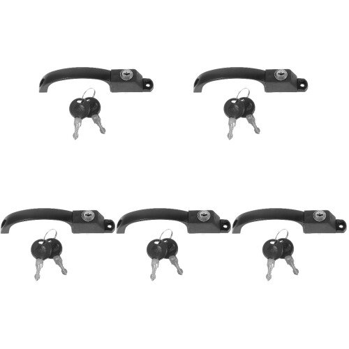5Pcs Aluminum Window Handle Locks Black for Sliding Windows Home Use 2