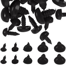 500Pcs Durable Black Safety Nose for Doll DIY Plush Animal Crafts