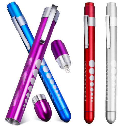 16Pcs Pen Lights with Clip Assorted Colors Pen Light