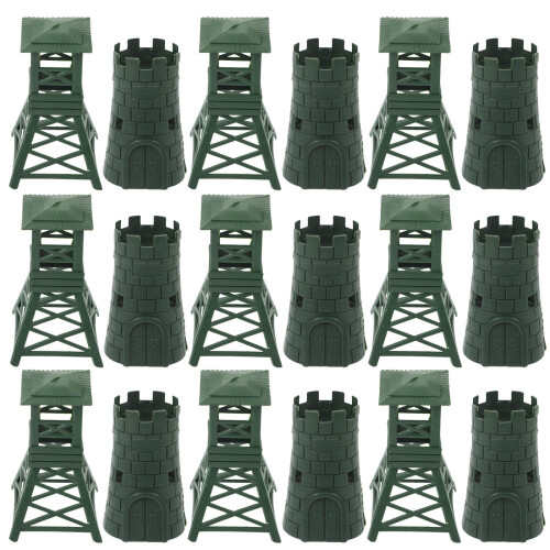 20Sets Durable Plastic Military Model Set Olive Green Decorative Props 2