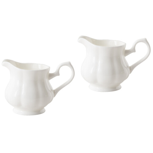 2Pcs Ceramic Milk Jug White 230Ml Kitchenware for Coffee and Tea 2