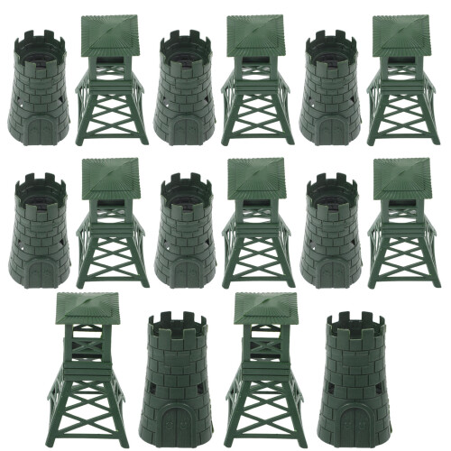 20Sets Durable Plastic Military Model Set Olive Green Decorative Props 1