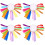 4Pcs Handheld Wood Oar Drum Multi Color Party Performance Drum 6