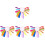 4Pcs Handheld Wood Oar Drum Multi Color Party Performance Drum 9