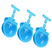 12Pcs Blue Plastic Bunny Water Bowls Hanging Cage Water Dispensers