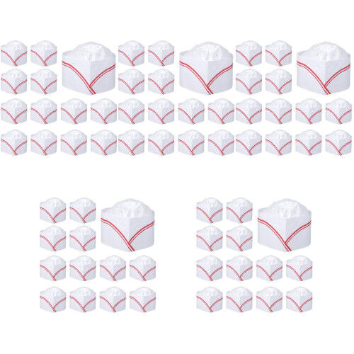 100Pcs Classic White Paper Chef Hats Adjustable Size for Cooking 2