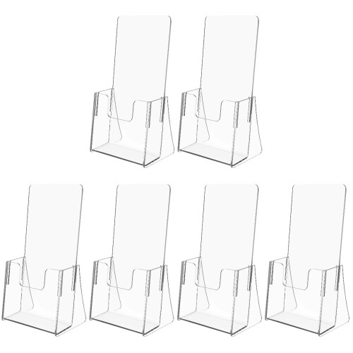 6St Menuhouder Transparant Compact Brochurehouder Voor Bureaus 1