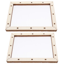 4St Handgemaakte Papier Frame Hout En Metaal DIY Craft Mesh Kleurrijk