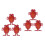 6St Functioneel Donkerrood ABS Wind-Up Insect Model Speelgoed Kids 6