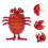 6St Functioneel Donkerrood ABS Wind-Up Insect Model Speelgoed Kids 11
