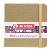 Cuaderno de bocetos 12x12 cm - 80 hojas - 140g - oro blanco - Royal Talens