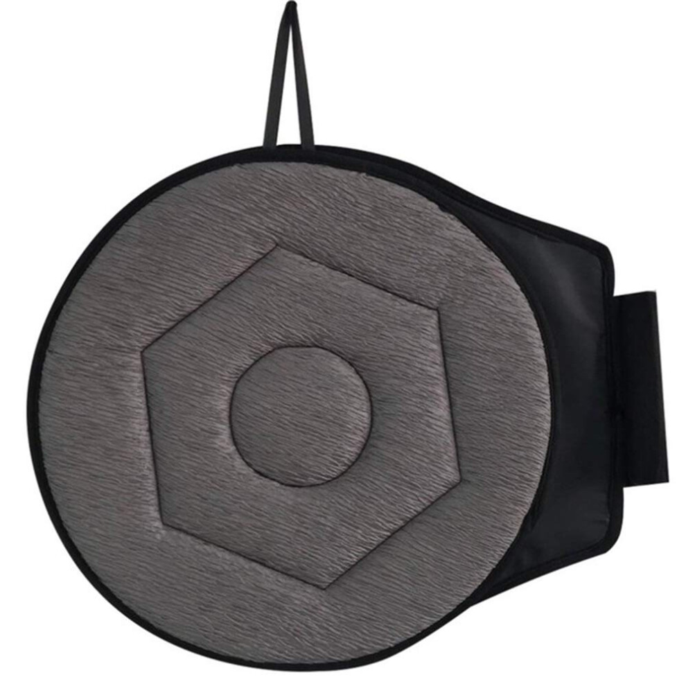 Grey 360 Rotation Car Seat Cushion Swivel Memory Foam Mobility Aid Chair Pad Fits Office Chair, Wheelchair, Car Seat Cushion, Gray