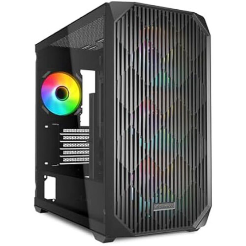 Case PC mATX - SHARKOON - MK3 RGB - Vetro temperato - 4 ventilatori - USB-C