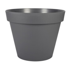 Maceta Redonda - Ø 60 cm - EDA - Toscana - 76 L - Interior/Exterior - Ø 60 x H 47 cm - Gris Antracita