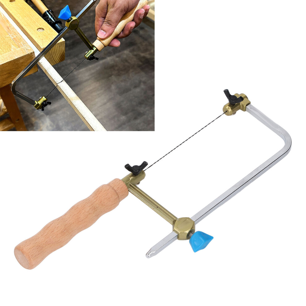 Forged Steel Coping Saw With Log Handle & 8 Blades For Woodworking 6921384409859