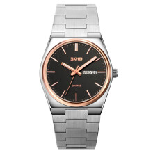 Modell 9288 Herren-Quarzuhr, 30M Wasserdichtigkeit, Edelstahl & Kubisches Metall, Mehrere Farben