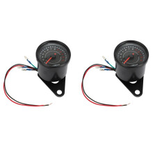 2X Digital Electronic Induction Ip65 LED Backlight Universal Motorcycle Speedometer Meter Counter 13K Rpm