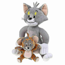 (As show, One size) New Tom And Jerry Plush Doll Soft Cute Stuffed Cartoon Toy Anime Cat Mouse