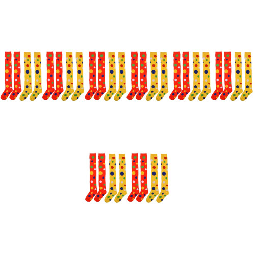 8Paires Bas Genou À Pois Multicolores Confortables 2