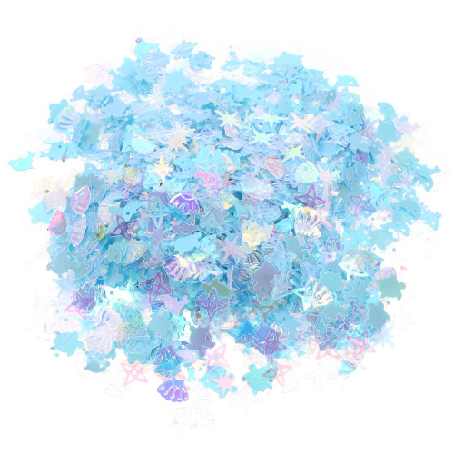 3Pièces Paillettes PVC Bleues Décorations DIY Accessoires