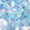 3Pièces Paillettes PVC Bleues Décorations DIY Accessoires 2